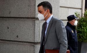 Pedro Sánchez llega al Congreso.