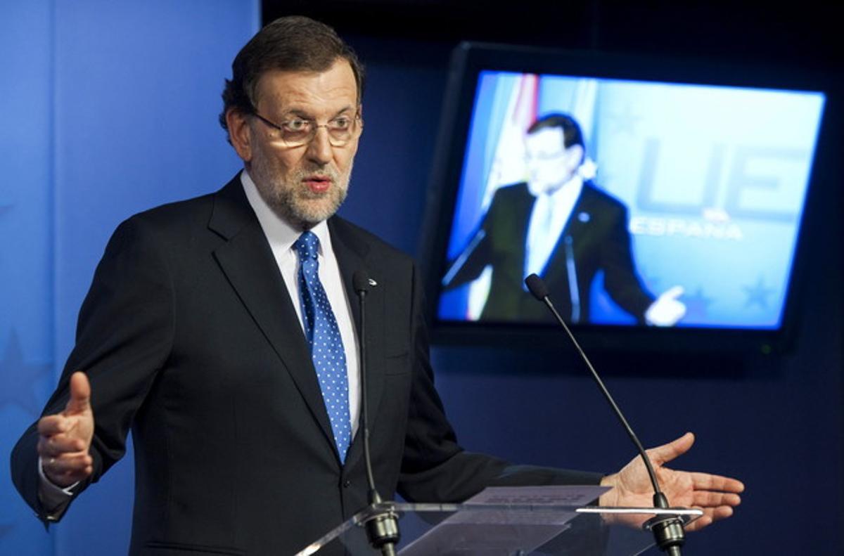 El presidente del Gobierno español, Mariano Rajoy, en Bruselas, ayer.