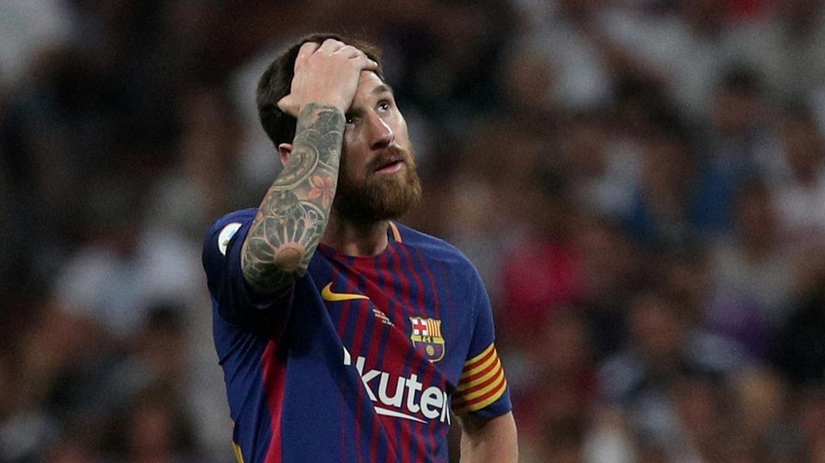 Leo Messi, en el partido de vuelta de la Supercopa de España.
