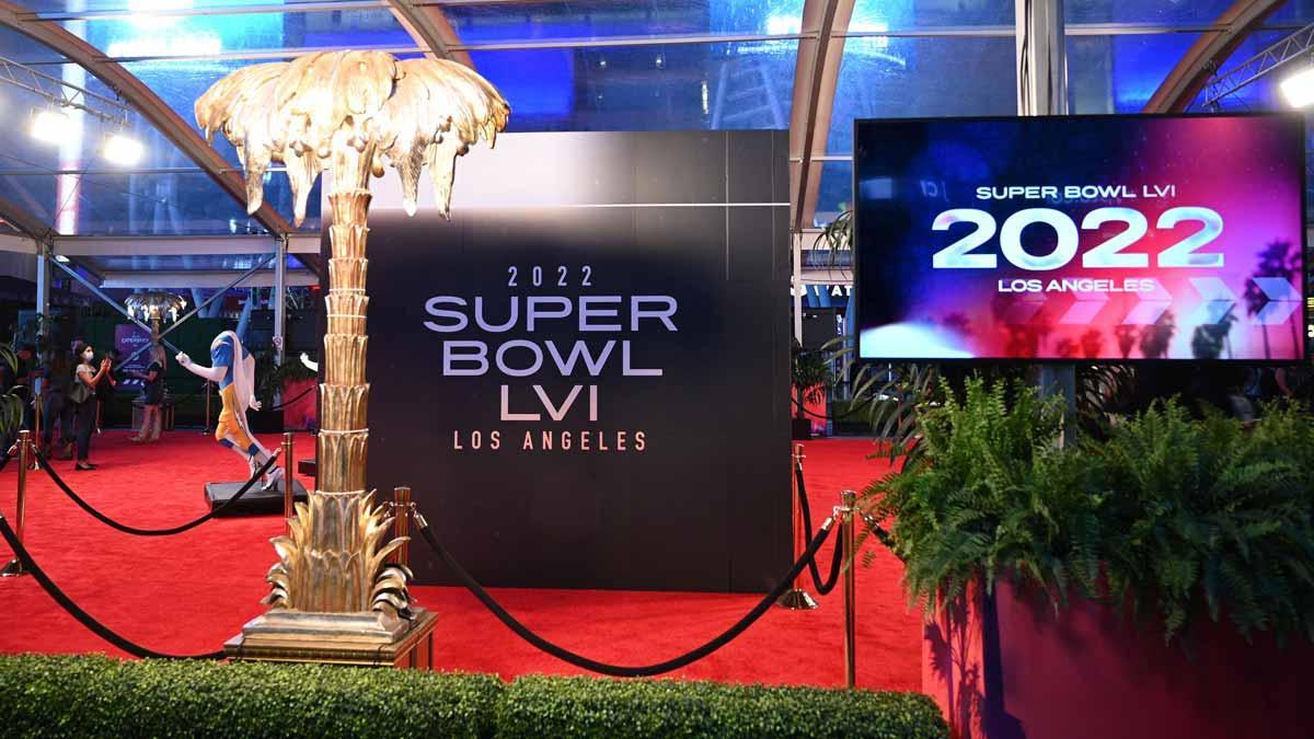 Instalación interactiva de la Super Bowl, en el centro de Los Ángeles. 