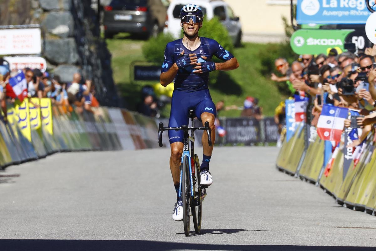 Carlos Verona, en el momento de la victoria en el Dauphiné. Carlos Verona, en el momento de la victoria en el Dauphiné.