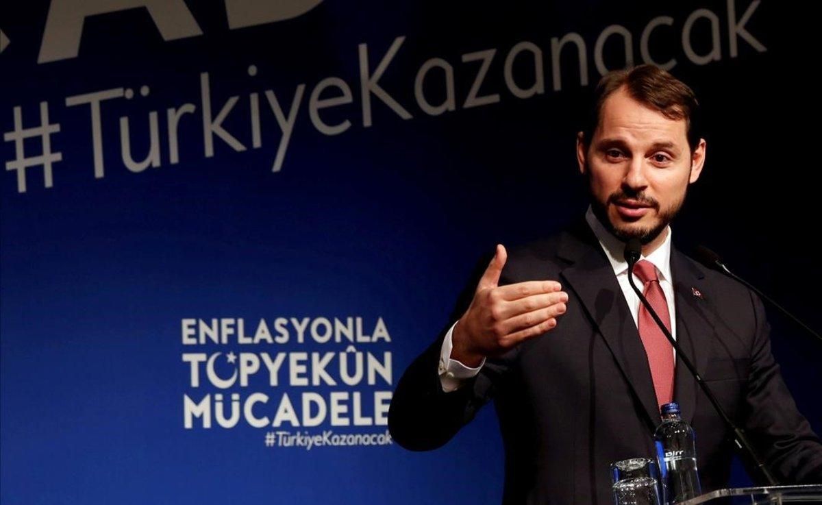 El ministro de Finanzas turco y yerno de Erdogan, Berat Albayrak. El ministro de Finanzas turco y yerno de Erdogan, Berat Albayrak.
