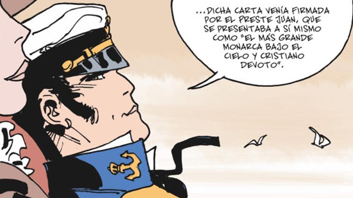 Viñeta de ’Equatoria’, la nueva aventura de Corto Maltés firmada por Díaz Canales y Pellejero.