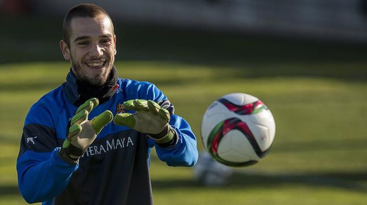 Pau López, en un entrenamiento del Espanyol. Pau López, en un entrenamiento del Espanyol.