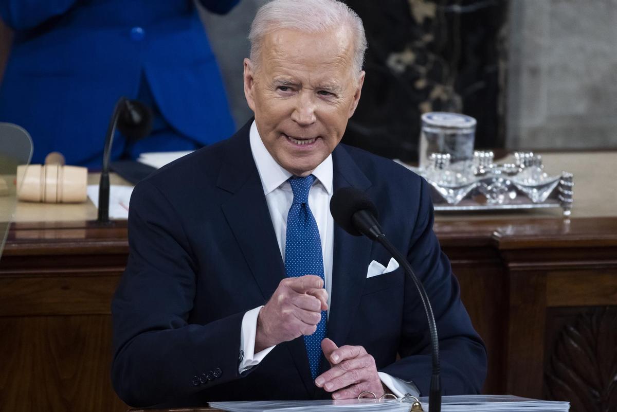 Joe Biden da su primer discurso sobre el Estado de la Unión en Washington.