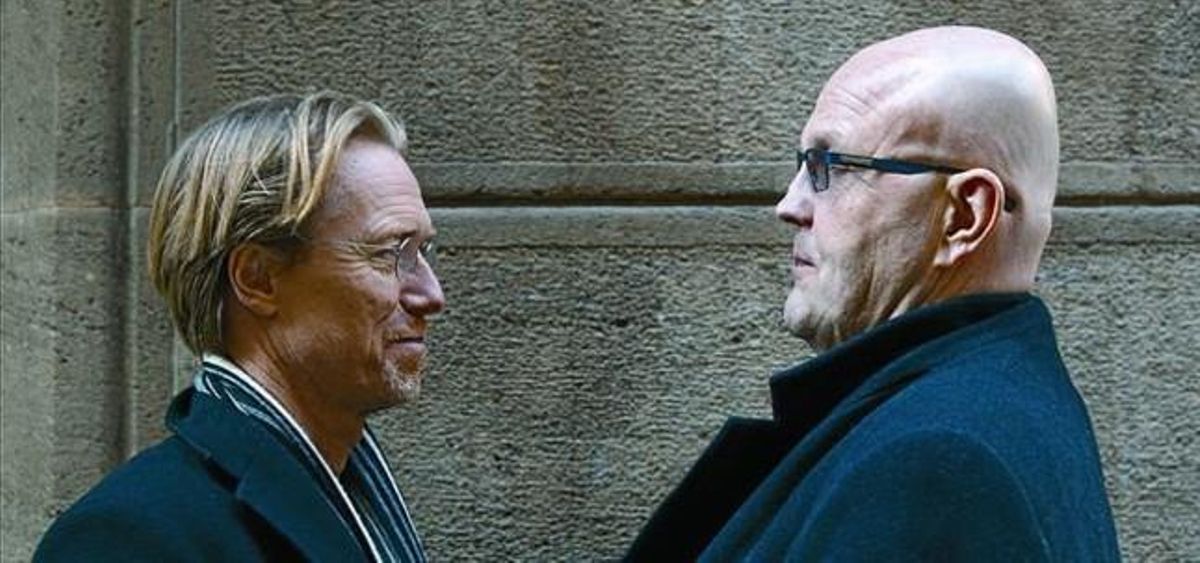 El dúo sueco formado por el periodista Anders Roslund (izquierda) y el exconvicto Borge Hellström, el viernes. El dúo sueco formado por el periodista Anders Roslund (izquierda) y el exconvicto Borge Hellström, el viernes.