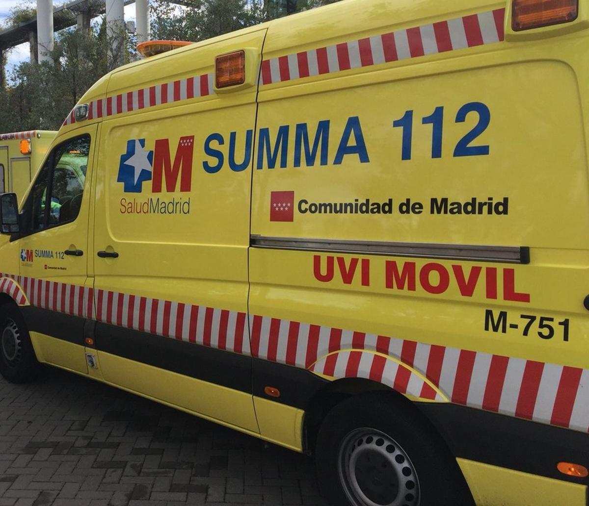 Una ambulancia de Emergencias de la Comunidad de Madrid.