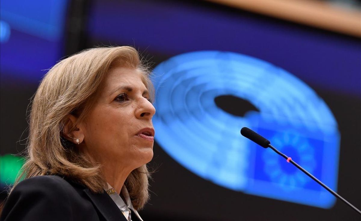 La comisaria de Sanidad Stella Kyriakides durante su intervención ante la Eurocámara. La comisaria de Sanidad Stella Kyriakides durante su intervención ante la Eurocámara.