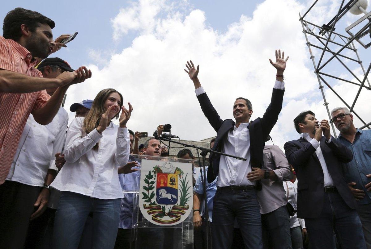 Juan Guaidó, el autoprocalamado presidente interino en su regreso a Venezuela. Juan Guaidó, el autoprocalamado presidente interino en su regreso a Venezuela.