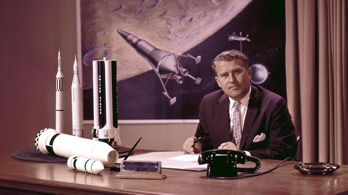 El ingeniero Wernher von Braun, en la NASA El ingeniero Wernher von Braun, en la NASA