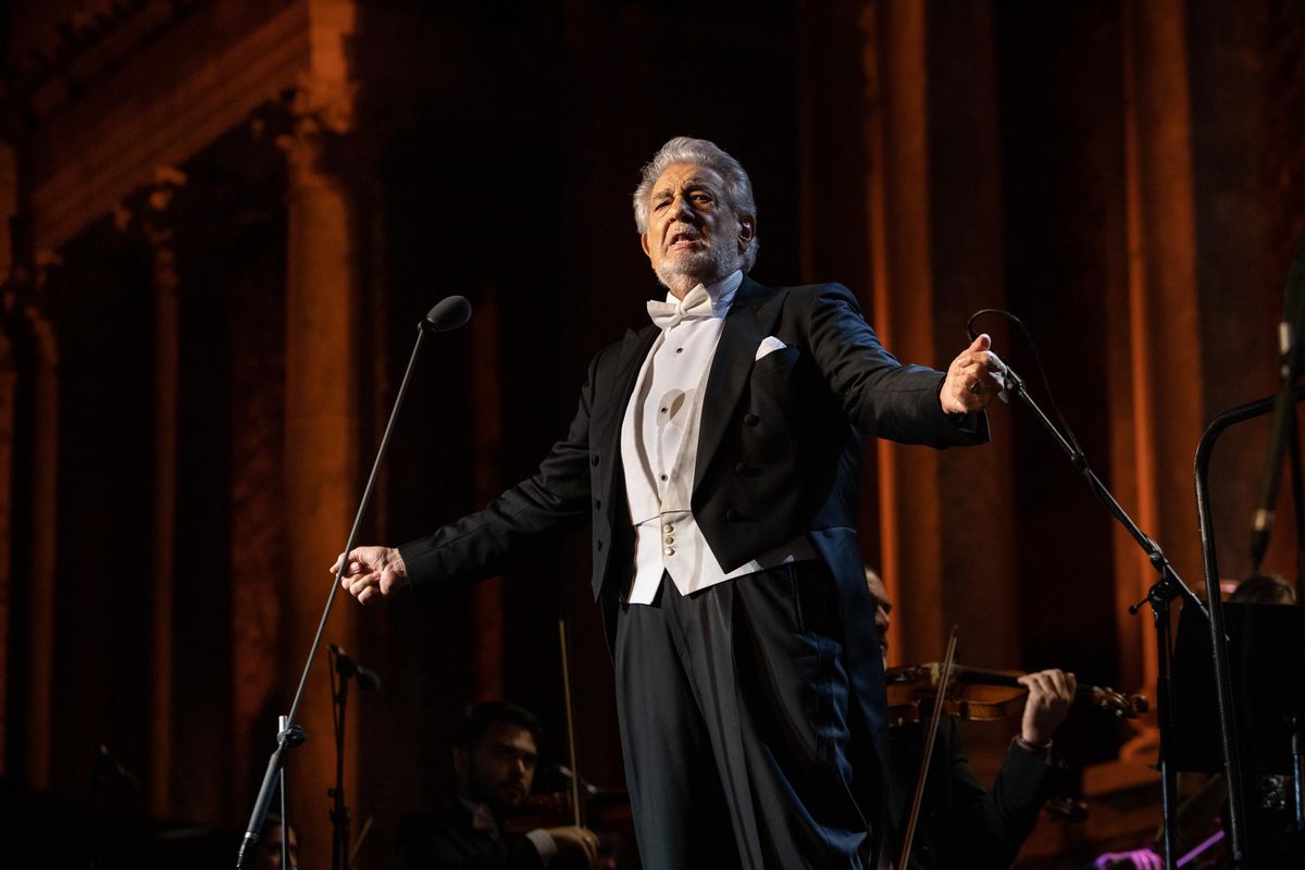 El tenor Plácido Domingo, durante el concierto El tenor Plácido Domingo, durante el concierto
