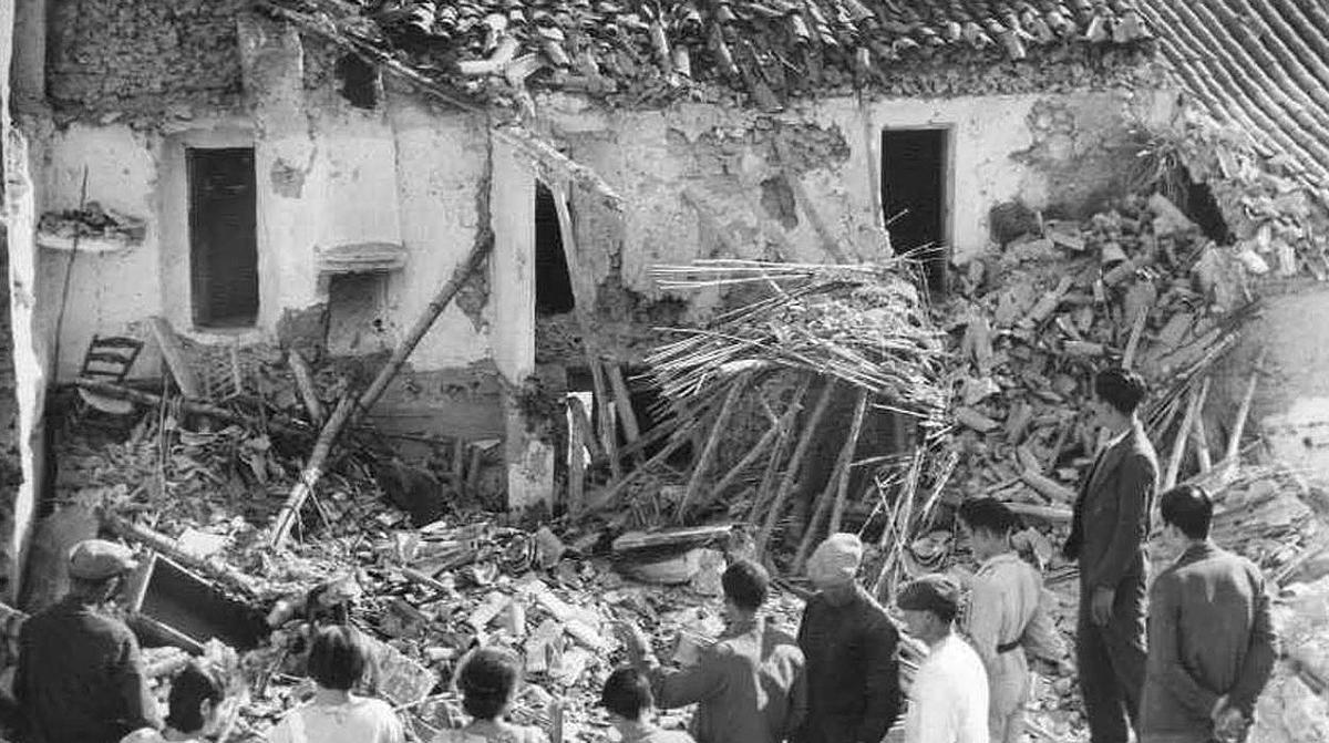Bombardeo durante la Guerra Civil en Cabra (Córdoba). 