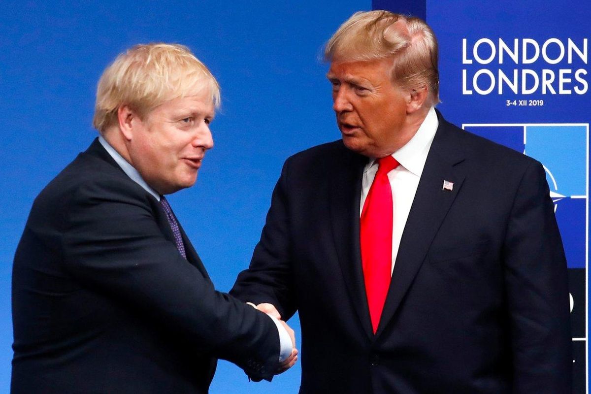 Trump y Johnson, el pasado diciembre en una cumbre de la OTAN. Trump y Johnson, el pasado diciembre en una cumbre de la OTAN.