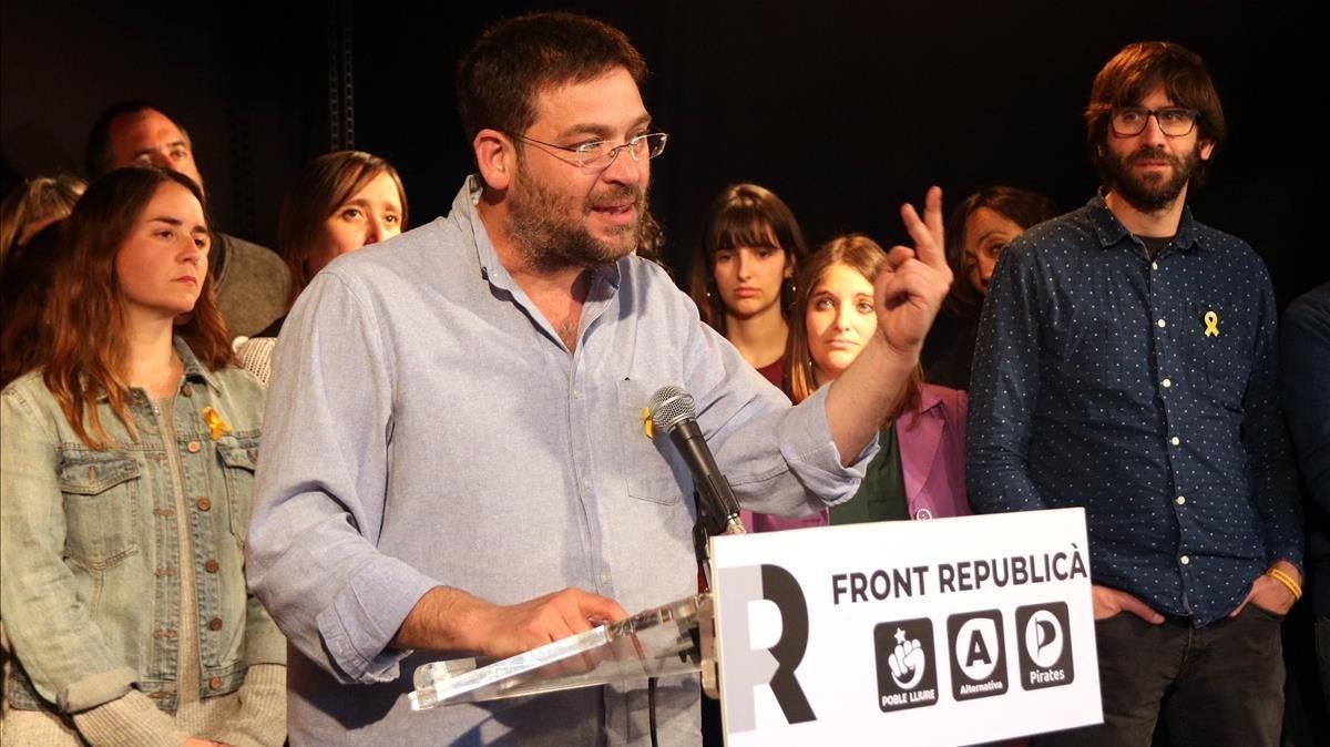 Albano Dante Fachin, cabeza de lista del  Front Republica por Barcelona a les elecciones generales.