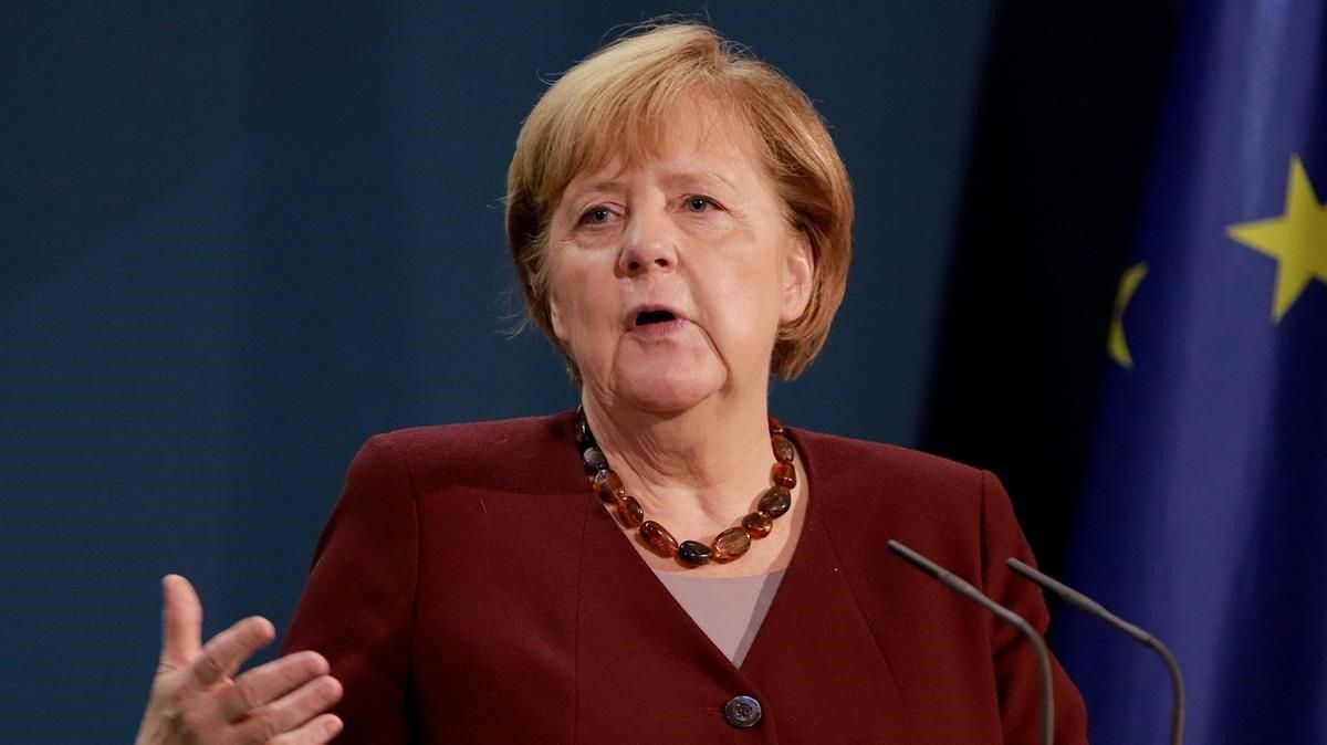 La cancillera alemana, Angela Merkel, durante la rueda de prensa que ha ofrecido tras la clausura de la cumbre del G-20. La cancillera alemana, Angela Merkel, durante la rueda de prensa que ha ofrecido tras la clausura de la cumbre del G-20.