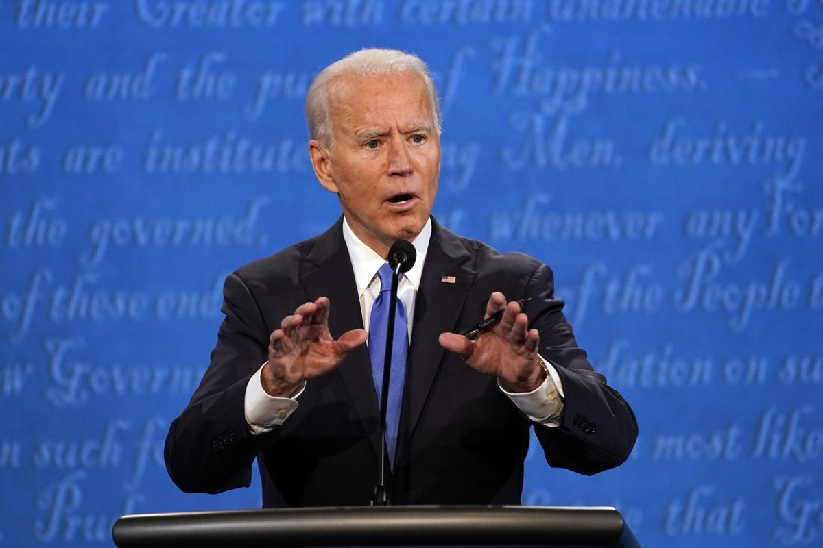 Joe Biden, en una de sus intervenciones en el debate.