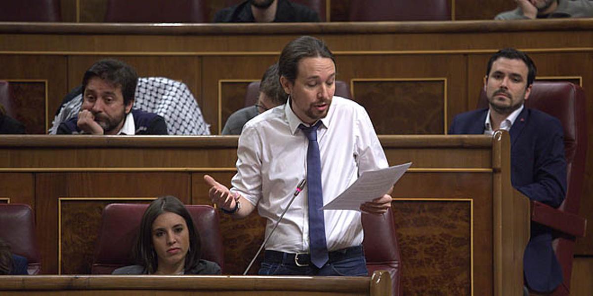 Iglesias fa un ’copy-paste’ al Congrés de les preguntes d’Évole a Rajoy.