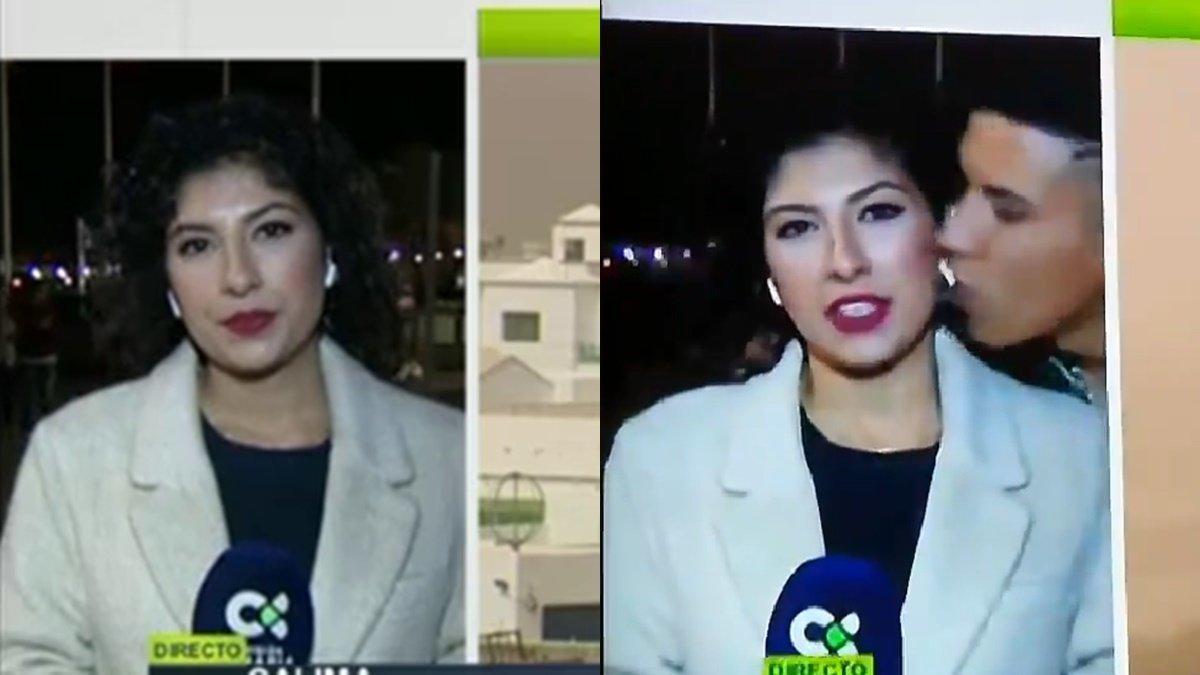 Una reportera la televisión canaria sufre el acoso de un joven en directo