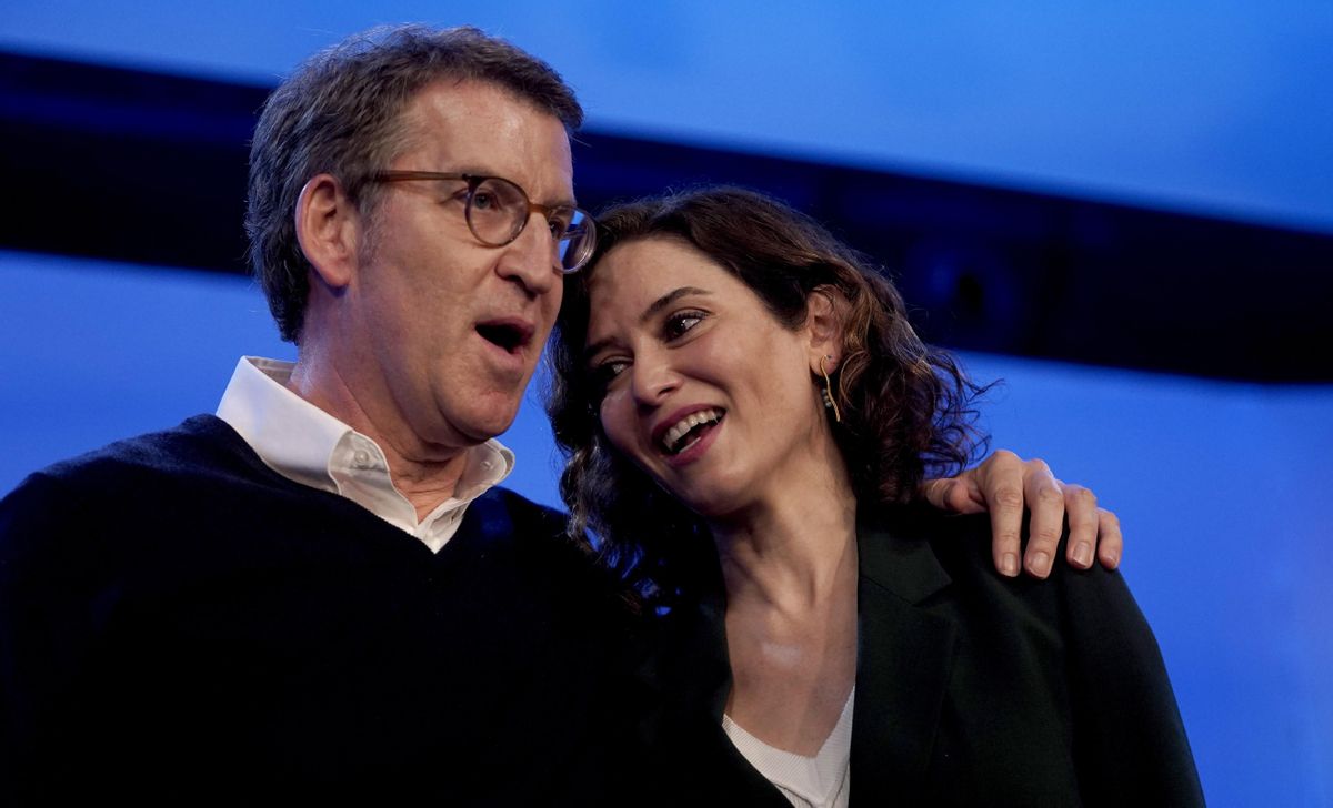 El presidente del PP, Alberto Núñez Feijóo, y la presidenta de la Comunidad de Madrid, Isabel Díaz Ayuso. El presidente del PP, Alberto Núñez Feijóo, y la presidenta de la Comunidad de Madrid, Isabel Díaz Ayuso.