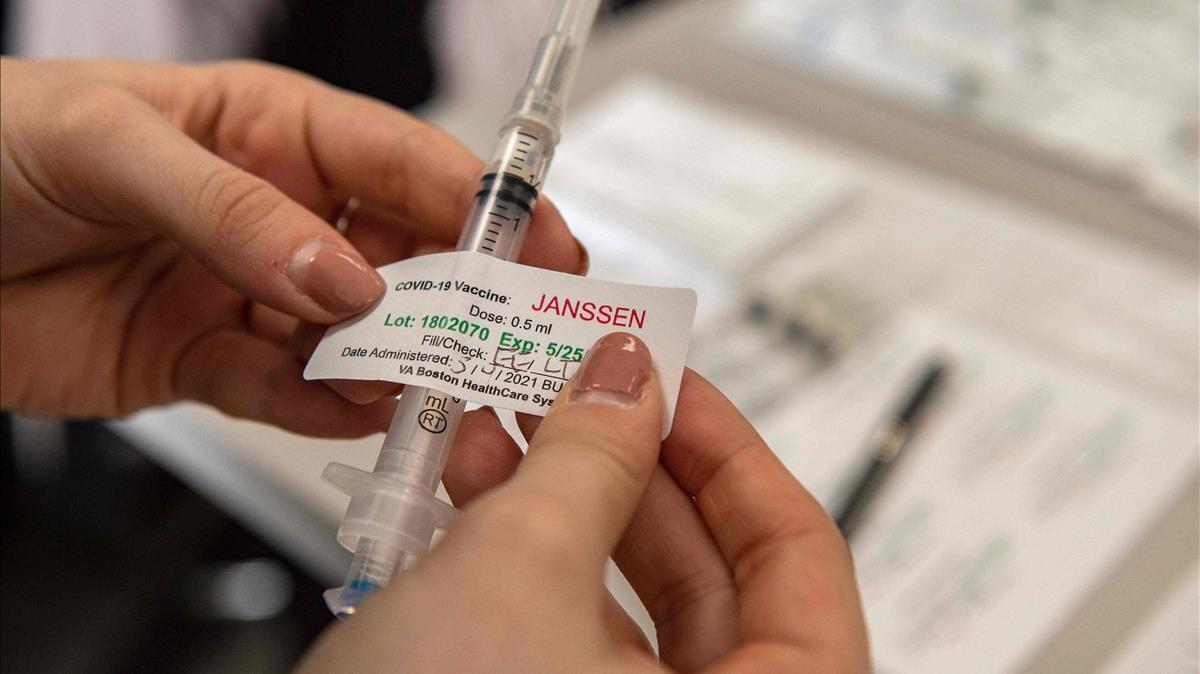 Una dosis de la vacuna de la farmacéutica Janssen, perteneciente a la multinacional Johnson&Johnson, el pasado día 4.