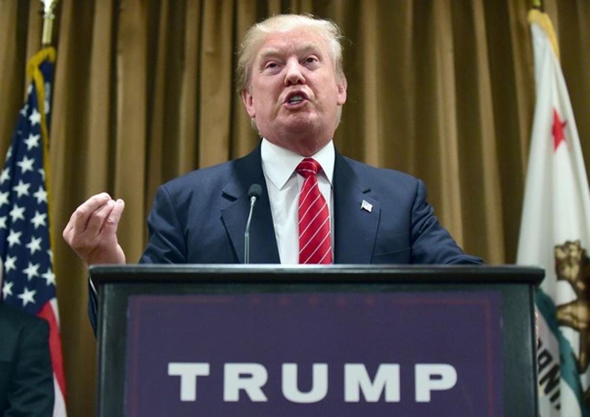  El candidato republicano y magnate inmobiliario Donald Trump, el pasado 10 de julio, durante una rueda de prensa.