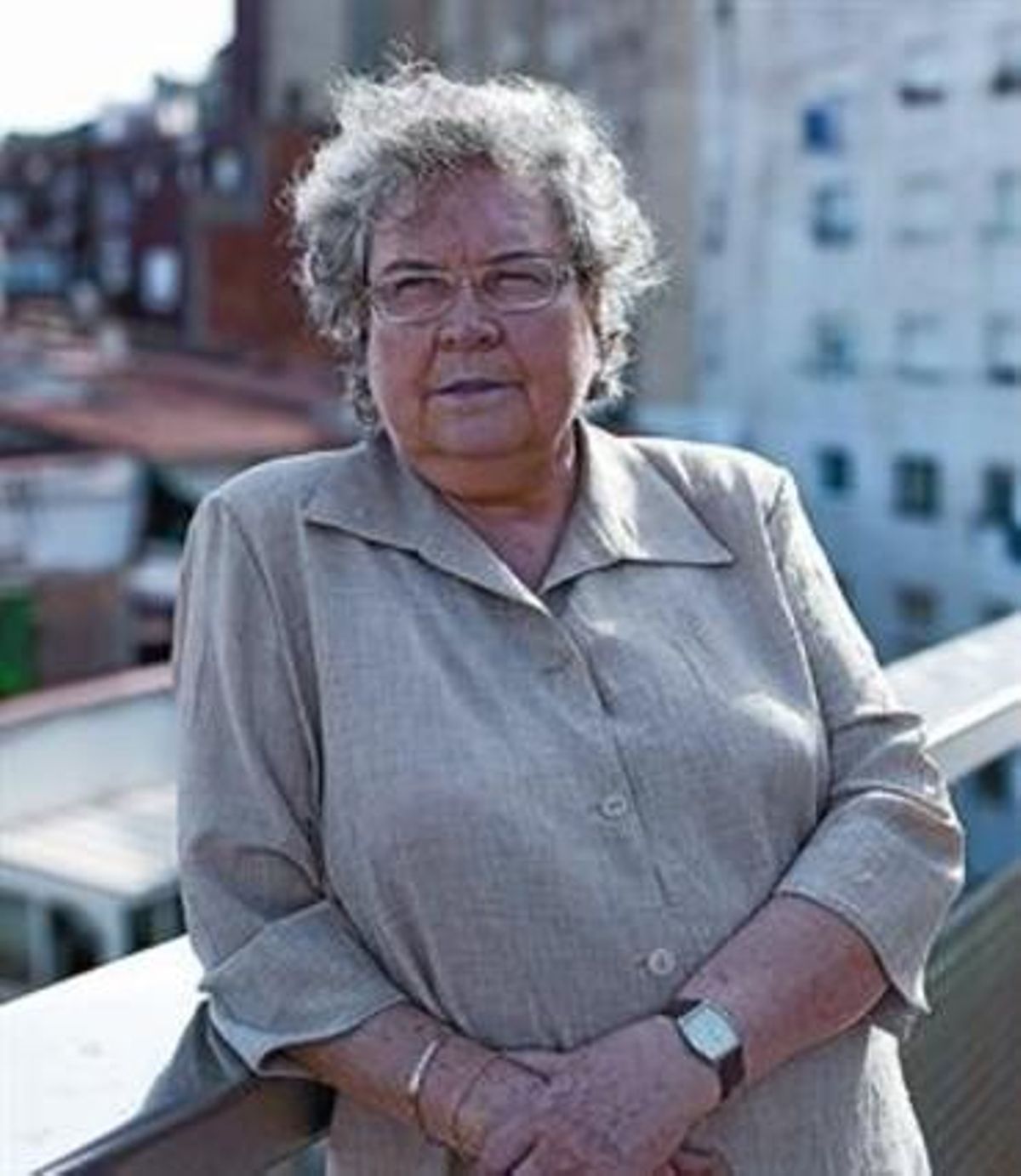Custòdia Moreno, en la biblioteca del Carmel, por la que tanto batalló. Custòdia Moreno, en la biblioteca del Carmel, por la que tanto batalló.