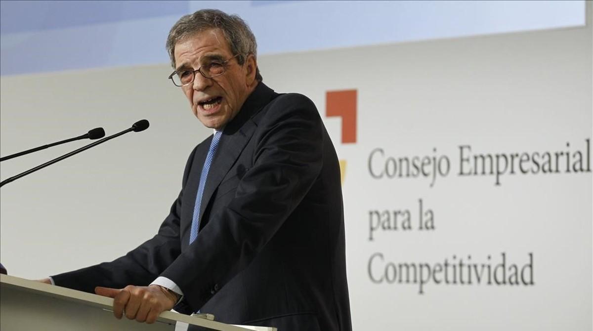Cásar Alierta, presidente del Consejo Empresarial de Competitividad, en un acto del ’lobby’.