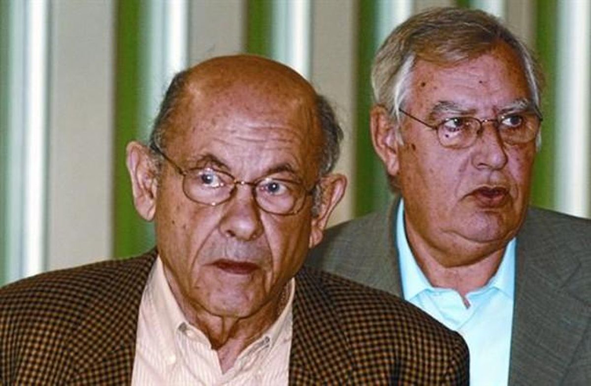 Fèlix Millet y Jordi Montull, en octubre del 2009, tras prestar declaración en la Ciutat de la Justícia. Fèlix Millet y Jordi Montull, en octubre del 2009, tras prestar declaración en la Ciutat de la Justícia.