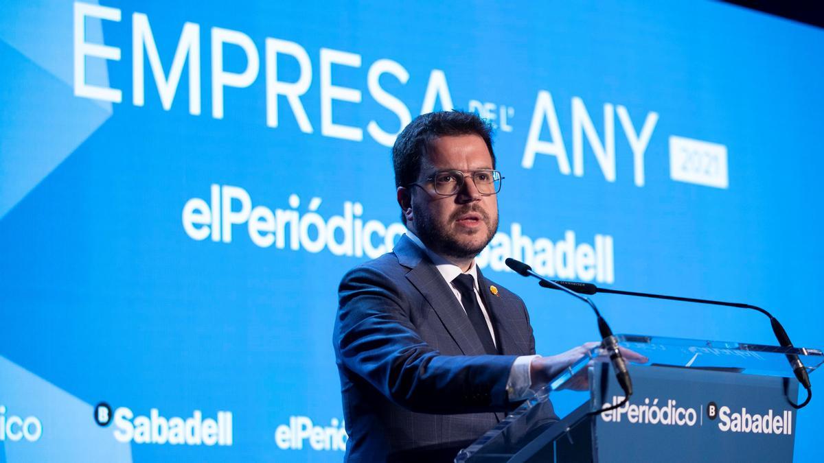 Aragonès llama a los empresarios a resistir un 2022 de inflación disparada