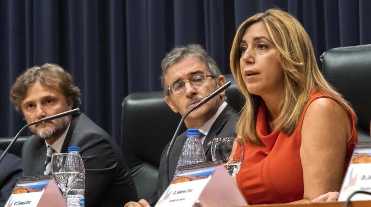 La presidenta de la Junta de Andalucía, Susana Díaz, en un acto oficial en Huelva. La presidenta de la Junta de Andalucía, Susana Díaz, en un acto oficial en Huelva.