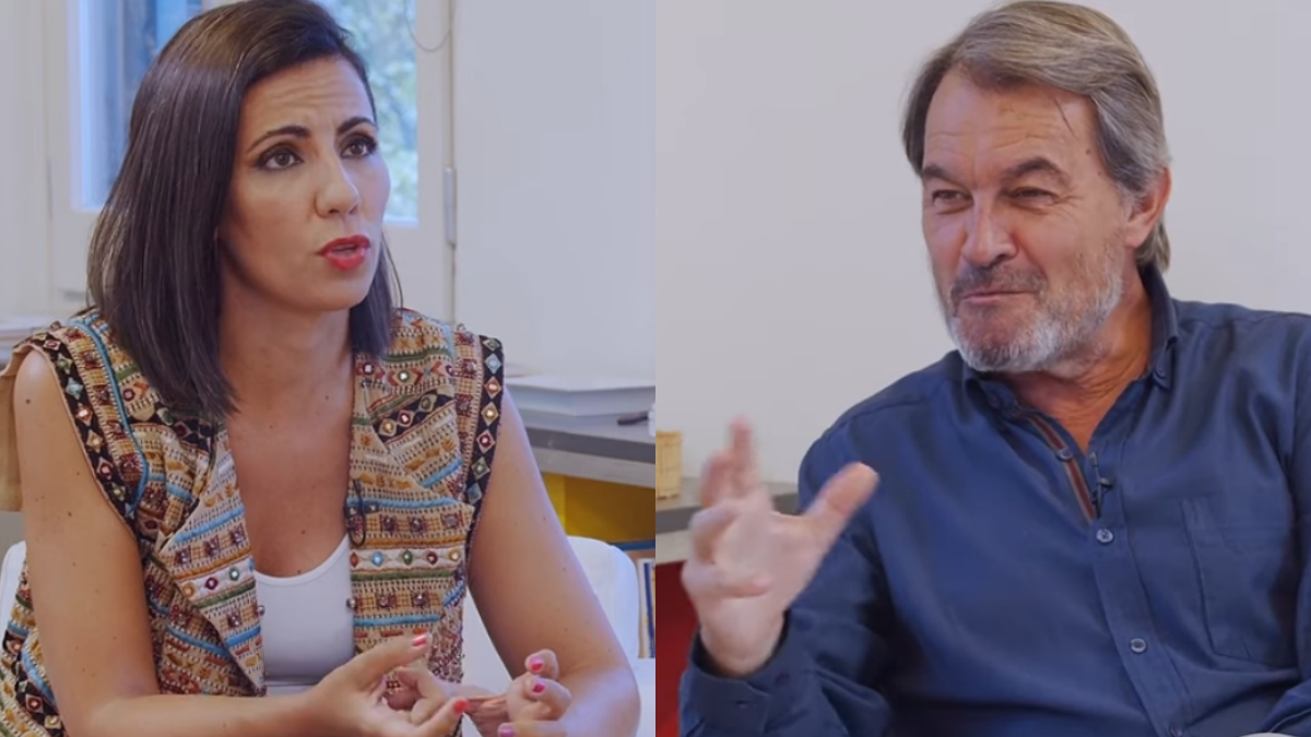 Artur Mas s’estrena com a presentador de televisió entrevistant Ana Pastor a 8TV