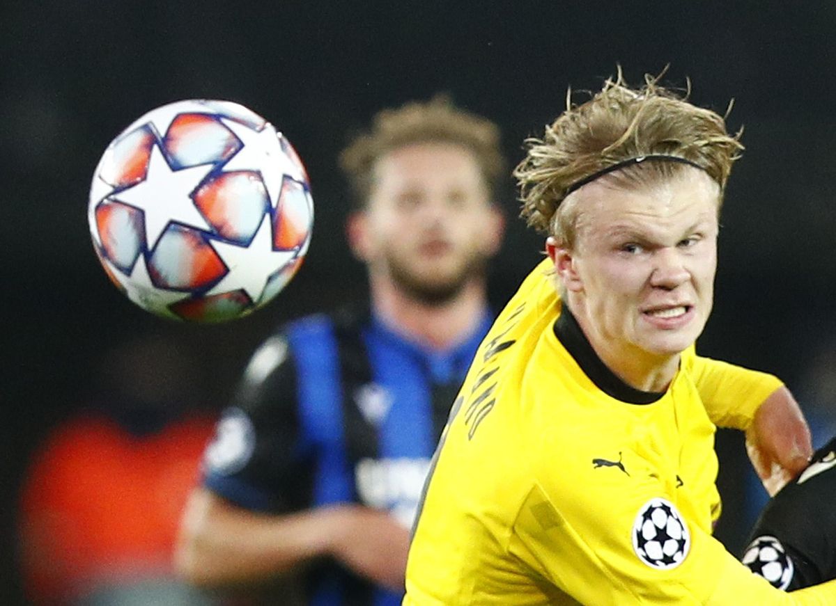 Haaland, en un partido con el Dortmund. Haaland, en un partido con el Dortmund.