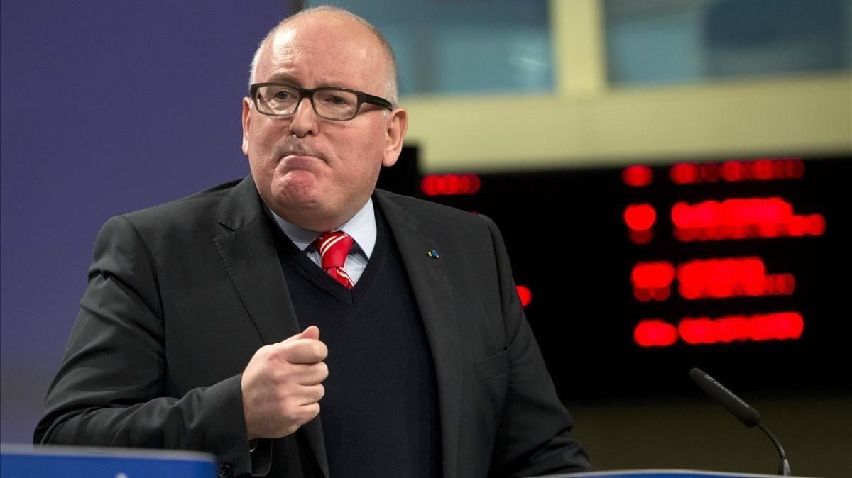 El vicepresidente de la Comisión Europea, Frans Timmermans, el pasado diciembre, en Bruselas. El vicepresidente de la Comisión Europea, Frans Timmermans, el pasado diciembre, en Bruselas.