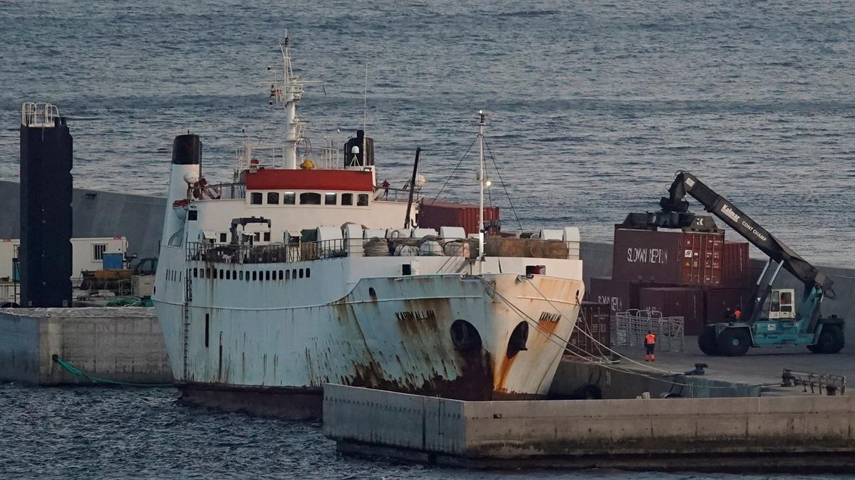 El barco ’Karim Allah’, en el puerto de Cartagena, el pasado día 26.