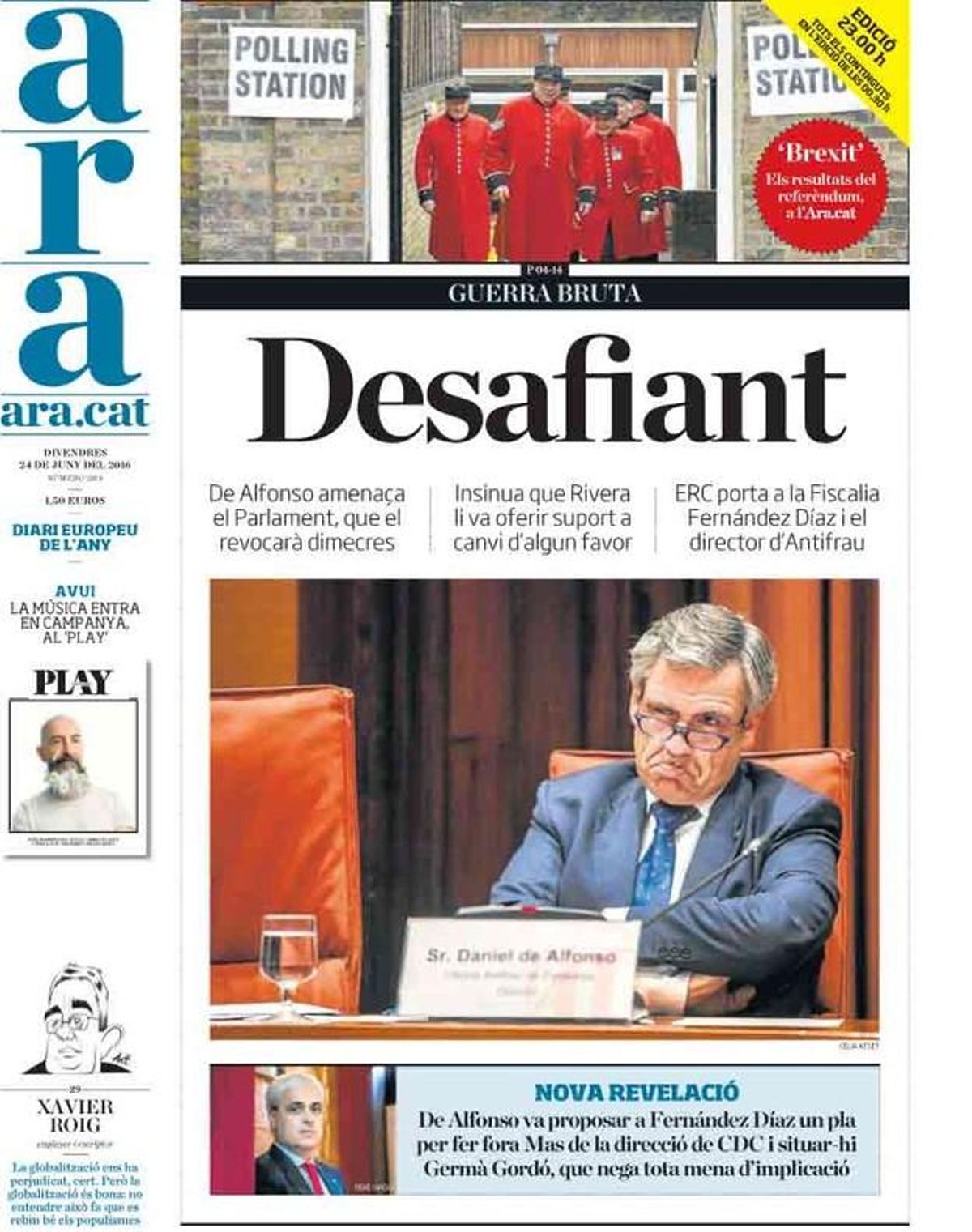 Los desafíos de De Alfonso y el Reino Unido copan las portadas Los desafíos de De Alfonso y el Reino Unido copan las portadas