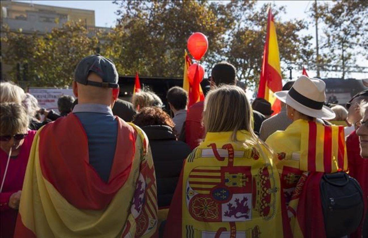 Manifestación de España i Catalans el 6 de diciembre del 2018 en Barcelona.
