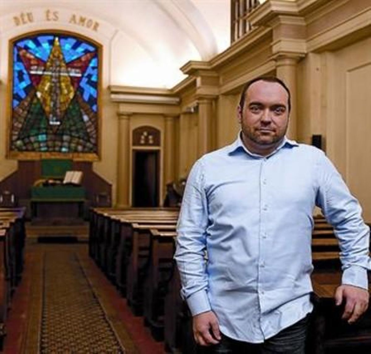 Ángel Llorent, en la Iglesia Envangélica en el Raval de Barcelona. Ángel Llorent, en la Iglesia Envangélica en el Raval de Barcelona.
