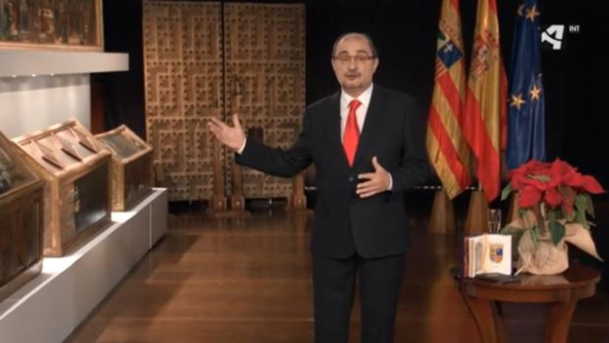 El presidente de Aragón, en su mensaje de Nochevieja, despide el año con las obras de Sijena. El presidente de Aragón, en su mensaje de Nochevieja, despide el año con las obras de Sijena.