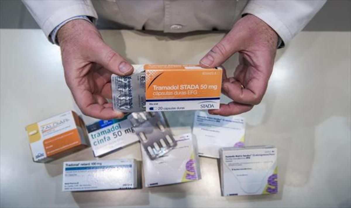 Envases de diversas marcas de medicamentos analgésicos opioides. Envases de diversas marcas de medicamentos analgésicos opioides.