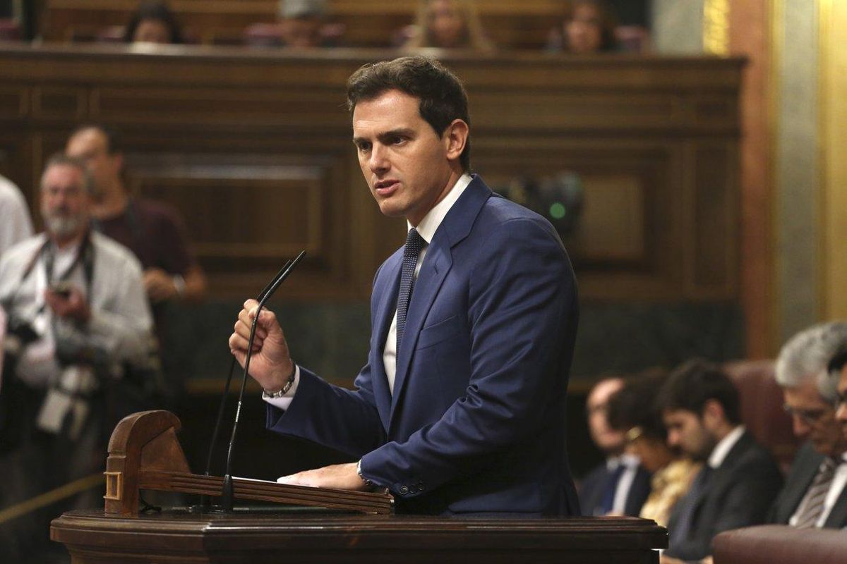 Albert Rivera, en la última jornada de la investidura. Albert Rivera, en la última jornada de la investidura.