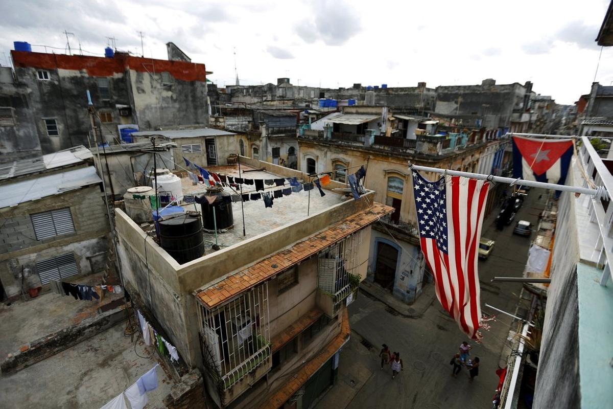  U S  and Cuban flags are seen on a balcony in Havana  Cuba  REUTERS Ivan Alvarado File Photo