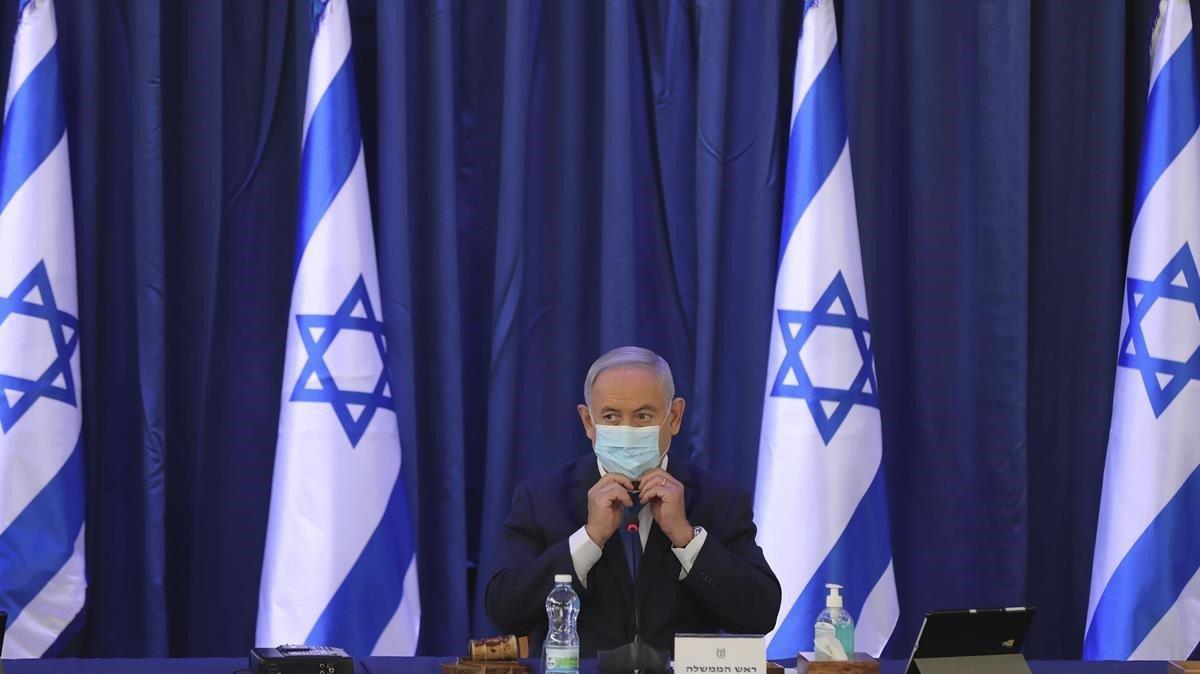 El primer ministro israelí Binyamin Netanyahu, este domingo.
