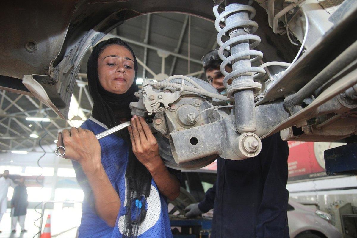 Pakistani motor mechanic Uzma Nawaz 24 fixes a car at an auto workshop in Multan - Since picking up a wrench as one of the first female car mechanics in conservative Pakistan Uzma Nawaz has faced two common reactions shock and surprise And then a bit of respect Photo by S S Mirza AFP Pakistani motor mechanic Uzma Nawaz 24 fixes a car at an auto workshop in Multan - Since picking up a wrench as one of the first female car mechanics in conservative Pakistan Uzma Nawaz has faced two common reactions shock and surprise And then a bit of respect Photo by S S Mirza AFP