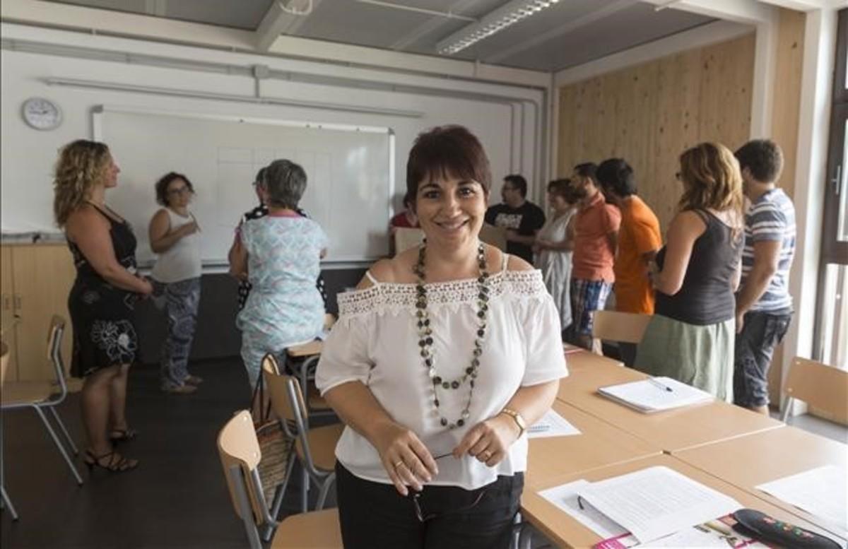 Rosa Clar, en la sala de profesores del instituto público de Tordera, donde es directora.