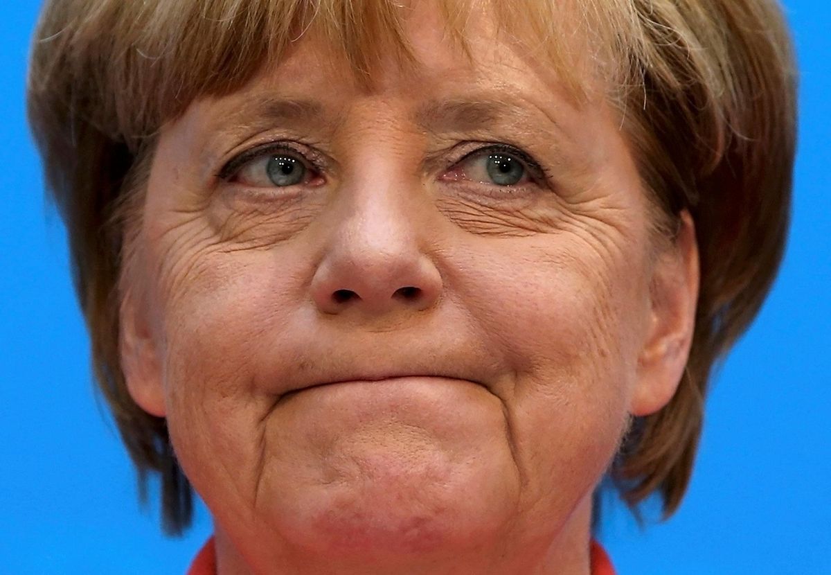 Chancellor and CDU chairwoman Merkel addresses a news conference in Berlin Chancellor and CDU chairwoman Merkel addresses a news conference in Berlin