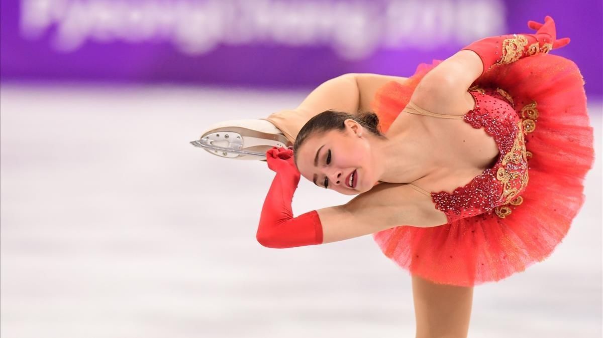 Alina Zagitova, en el programa libre. Alina Zagitova, en el programa libre.