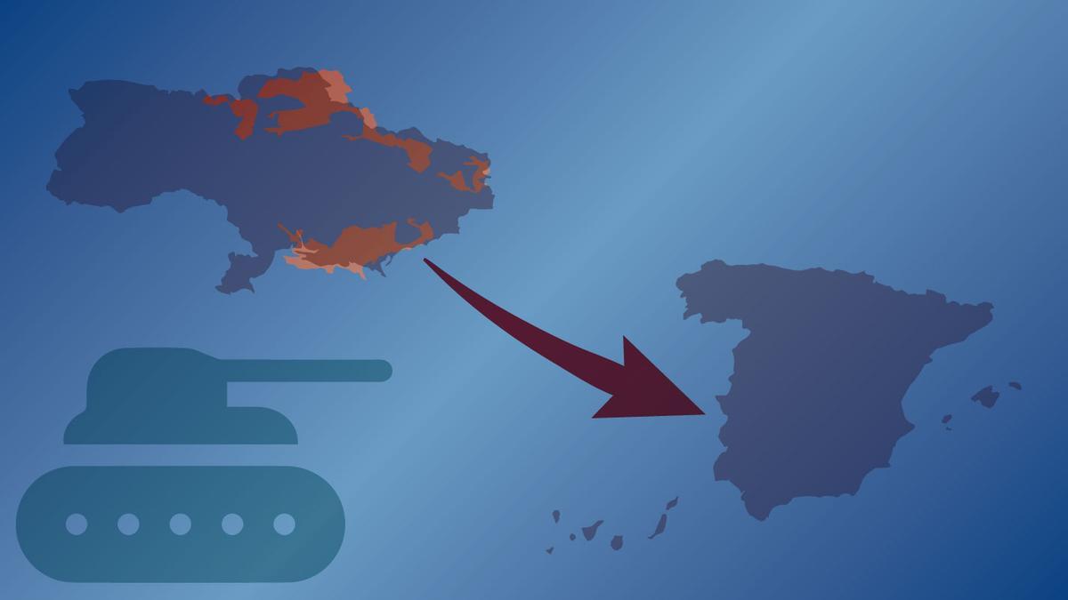 ¿Qué superficie de España equivale a la zona de Ucrania invadida por Rusia? | MAPA