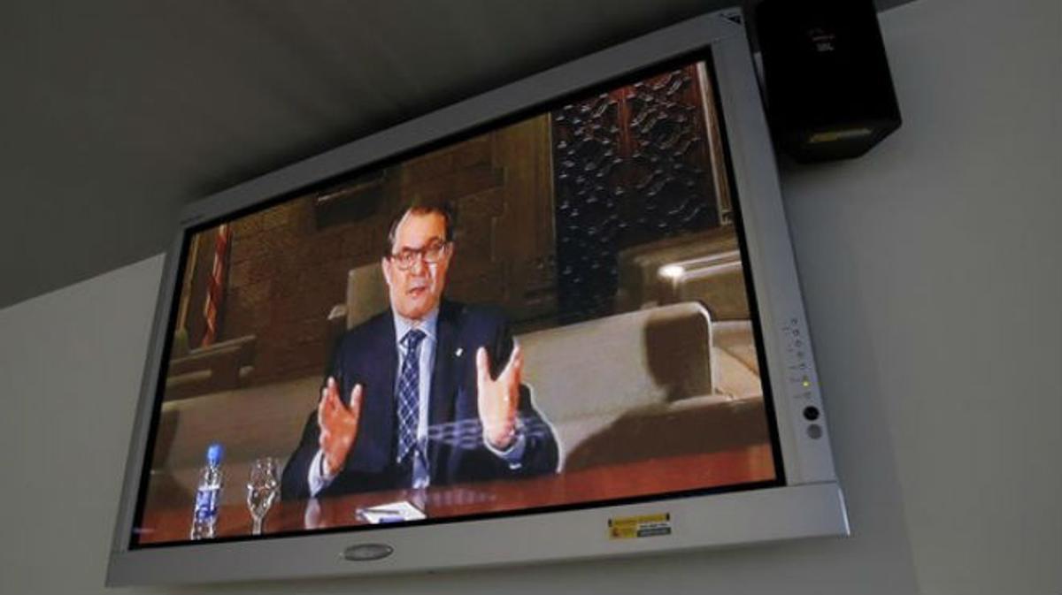 La declaración de Mas por videoconferencia sobre el asedio al Parlament