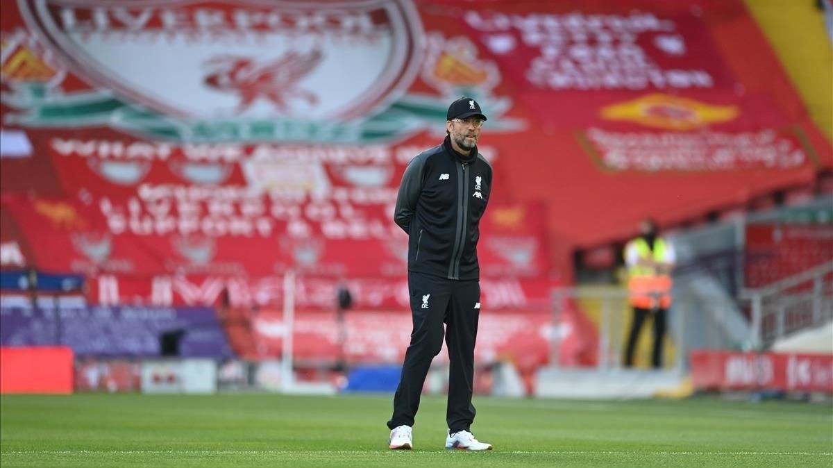 Jürgen Klopp, durante el partido que enfrentó al Liverpool con el Crystal Palace. Jürgen Klopp, durante el partido que enfrentó al Liverpool con el Crystal Palace.