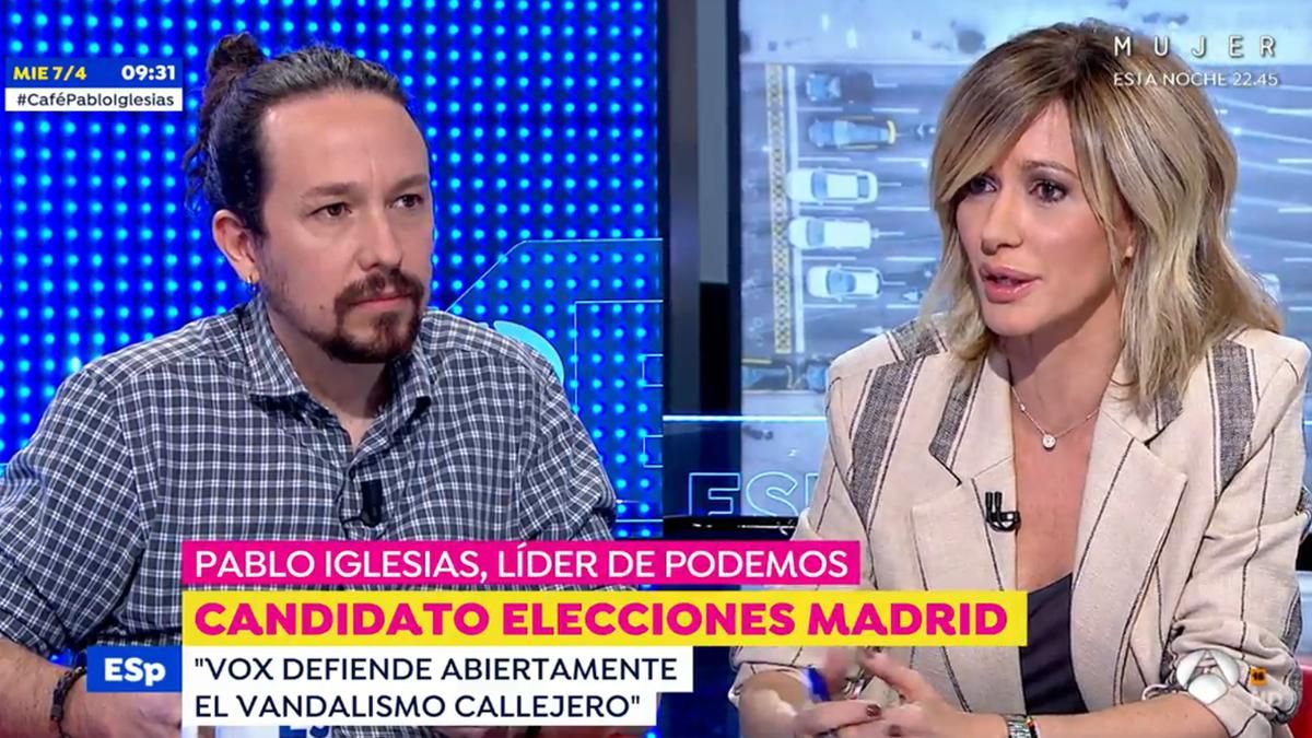 Pablo Iglesias, molesto por una pregunta de Susanna Griso en 'Espejo público': "Eso no es cierto" Pablo Iglesias, molesto por una pregunta de Susanna Griso en 'Espejo público': "Eso no es cierto"